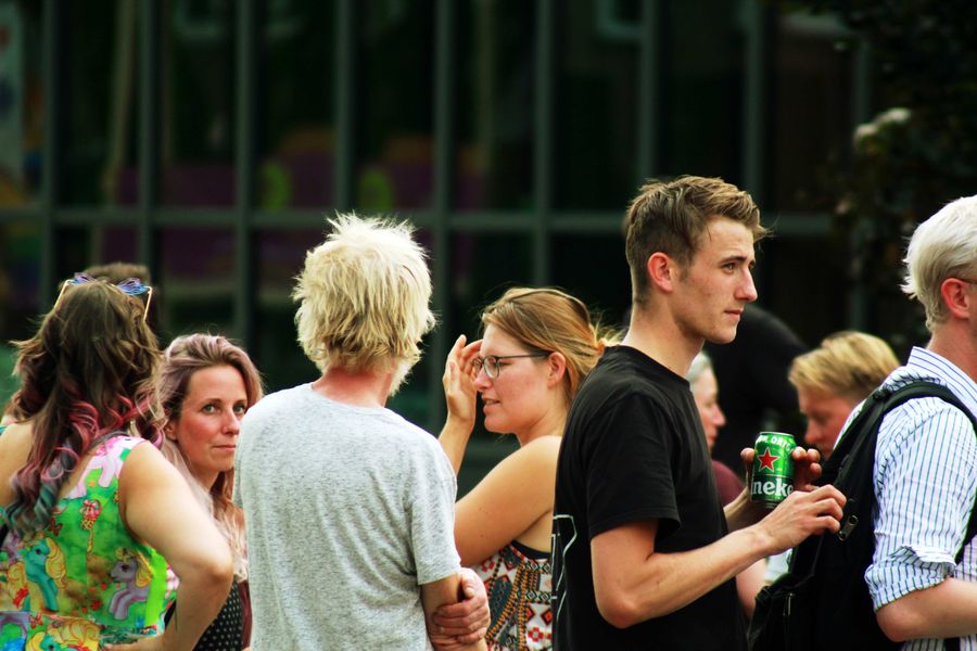 People Socializing in The Streets of freiburg