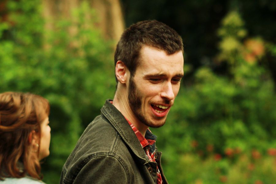 Man Having Fun in Garden Outdoors